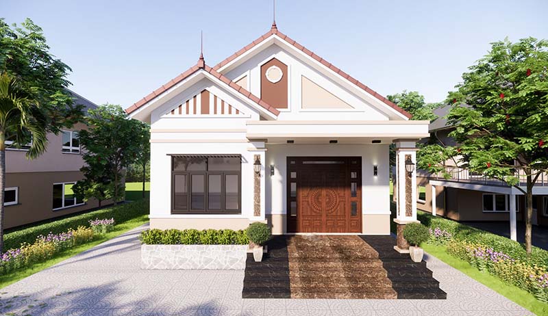 Thiết kế nhà cấp 4 mái Thái đẹp được yêu thích nhất
