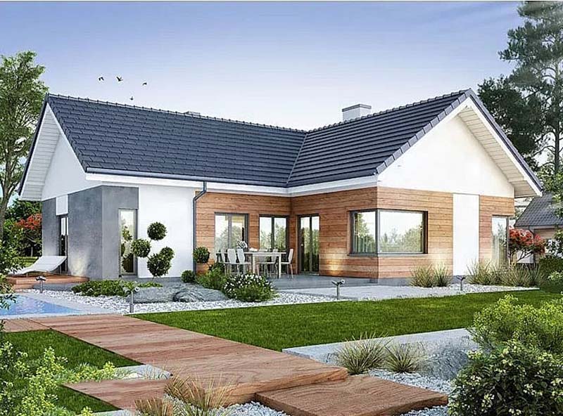 Nhà cấp 4 chữ L tiện nghi được yêu thích nhất hiện nay